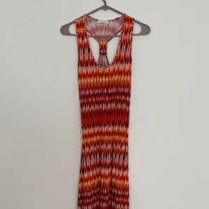 Calvin Klein Red and Orange Maxi Dress. Fits like a small medium.